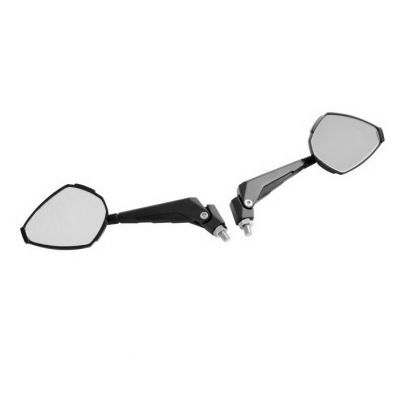 Motocyklová zrcátka Highway Hawk HYDRO, Levá i Pravá strana, černá (2ks)